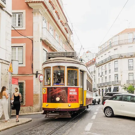 Bica Next To The Bica Elevator & Iconic Tram *
